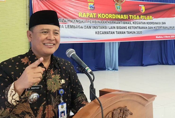 RAKOR TIGA PILAR " DALAM RANGKA PEMBINAAN HARKAMTIBMAS " Madiun, 5 Maret 2020