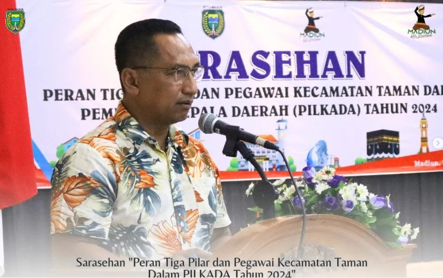 Sarasehan dengan Tema Peran Tiga Pilar dan Pegawai Kecamatan Taman dalam Pilkada 2024